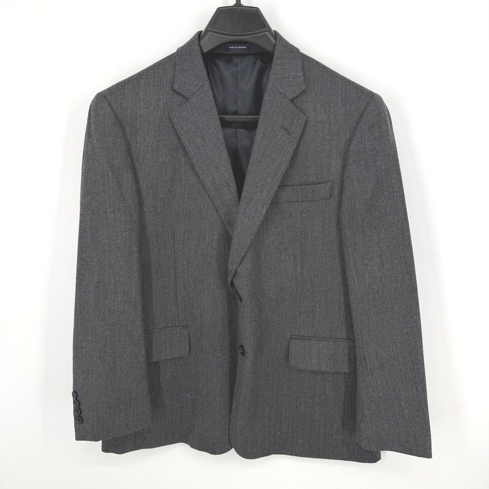 Stafford Sport Coat Mens 42 Short Grey Excellent Merino Wool Classic Fit Blazer